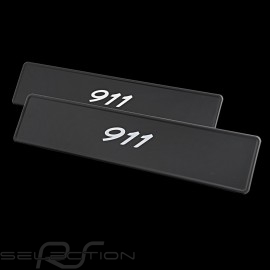 Porsche license plate for 911 Black / White PCG70191100