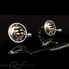 Gearshift cufflinks  Chrome Autoart 40193