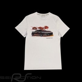 T-shirt Porsche 911 Zeichnung weiß Porsche WAP918K0SR - Herren