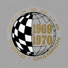 Aufkleber Porsche World Champion 1969-1970 für die Innenseite von Gläsern