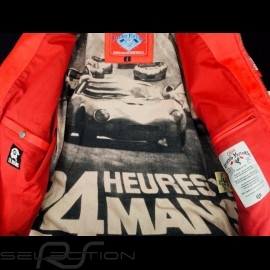 Leather jacket 24h Le Mans 66 Firestarter red / black / beige - lady