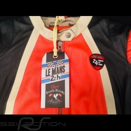 Leather jacket 24h Le Mans 66 Firestarter red / black / beige - lady