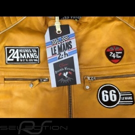 Lederjacke 24h Le Mans 66 Mulsanne Senfgelb - Herren