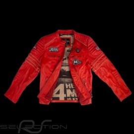 Lederjacke 24h Le Mans 66 Mulsanne Rot - Herren