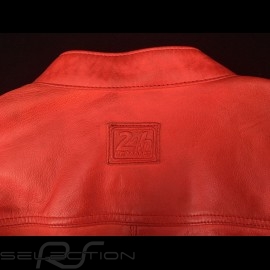 Lederjacke 24h Le Mans 66 Mulsanne Rot - Herren