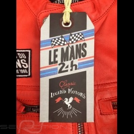 Lederjacke 24h Le Mans 66 Mulsanne Rot - Herren