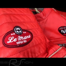 Lederjacke 24h Le Mans 66 Mulsanne Rot - Herren
