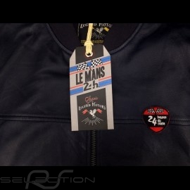 Leather jacket 24h Le Mans 66 Arnage Navy blue - men