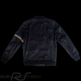 Leather jacket 24h Le Mans 66 Arnage Navy blue - men
