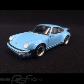 Porsche 911 Turbo 3.0 1975 Gulf blue pull back toy Welly