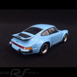 Porsche 911 Turbo 3.0 1975 Gulf blue pull back toy Welly