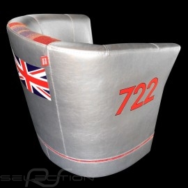 Tub chair Racing Inside n° 722 grey / red / scottish fabric