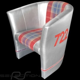 Tub chair Racing Inside n° 722 grey / red / scottish fabric