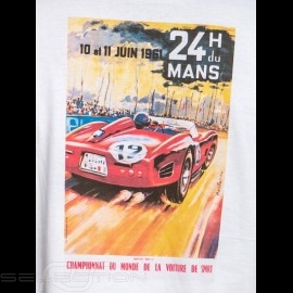 T-shirt 24h du Mans 1961 Rotes Logo / Plakat Weiß - Herren