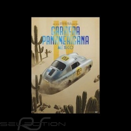 Porsche Poster 356 SL n° 153 Carrera Panamericana 1953 Limited edition