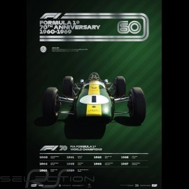 Lotus Poster F1 70. Geburtstag 1960 - 1969 Limitierte Auflage