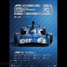 Tyrrell Poster F1 70. Geburtstag 1970 - 1979 Limitierte Auflage