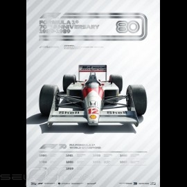 McLaren Poster F1 70th anniversary 1980 - 1989 Limited edition
