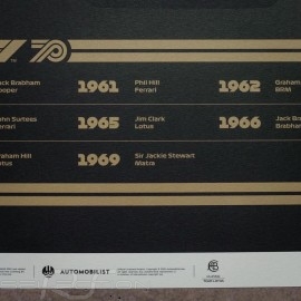 Lotus Poster F1 World champions 1960 - 1969 Limitierte Auflage