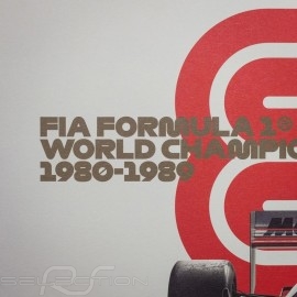 McLaren Poster F1 World champions 1980 - 1989 Limited edition