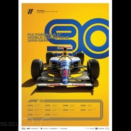 Williams Poster F1 World champions 1990 - 1999 Limitierte Auflage