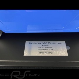 Porsche 911 Carrera RS 3.6  type 964 1994 Maritime Blue 1/8 Minichamps 800657000