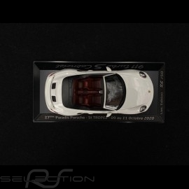 Porsche 991 Turbo S Cabriolet 2016 white Porsche St Tropez 2020 1/43 Herpa﻿ WAP0201340G