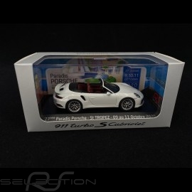 Porsche 991 Turbo S Cabriolet 2016 white Porsche St Tropez 2020 1/43 Herpa﻿ WAP0201340G
