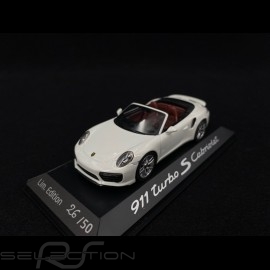 Porsche 991 Turbo S Cabriolet 2016 white Porsche St Tropez 2020 1/43 Herpa﻿ WAP0201340G