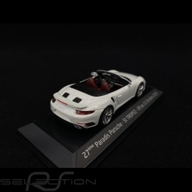 Porsche 991 Turbo S Cabriolet 2016 white Porsche St Tropez 2020 1/43 Herpa﻿ WAP0201340G