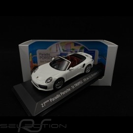 Porsche 991 Turbo S Cabriolet 2016 white Porsche St Tropez 2020 1/43 Herpa﻿ WAP0201340G