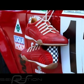 Sneaker / Basket Schuhe Style Rennfahrer Corsa Rosso Rot - Herren