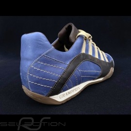 Sneaker / Basket Schuhe Style Rennfahrer Pazifik blau / braun V2 - Herren