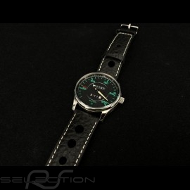 Porsche 911 250 km/h speedometer Watch chrome case / black dial / green numbers