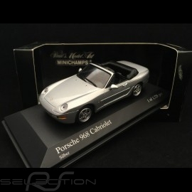 Porsche 968 Cabriolet 1994 silver grey 1/43 Minichamps 400062332
