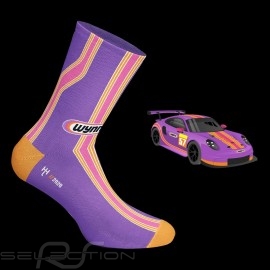 Wynn's 911 RSR socks Pink / purple / orange - unisex