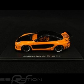 Porsche Gemballa Avalanche GT2 600 EVO 2008 orange und schwarz 1/43 Spark S0718