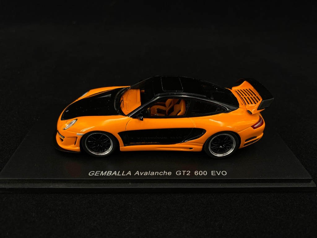 Porsche Gemballa Avalanche GT2 600 EVO 2008 orange and black 1/43