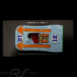 Porsche 908 /3 Gulf n° 12 Winner Targa Florio 1970 1/43 Spark 43TF70
