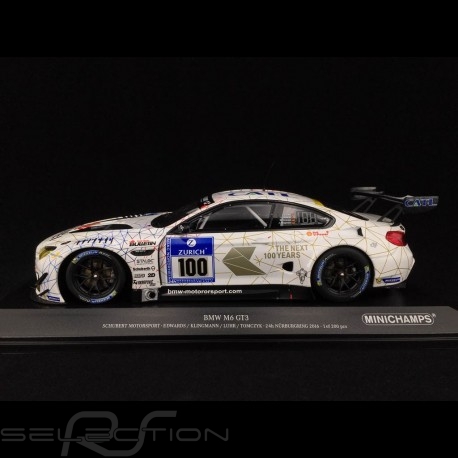 BMW M6 GT3 Schubert Motorsport n° 100 Nüburgring 2016 1/18 Minichamps  155162611