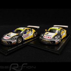 Duo Posche 911 GT3 R typ 991 n° 98 & n° 99 FIA GT World Cup Macau 2019 1/43 Spark SA210 SA211