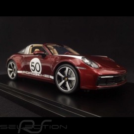 Porsche 911 Targa 4S type 992 Heritage Design Edition Cherry red 1/18 Spark WAP0219110MTRG