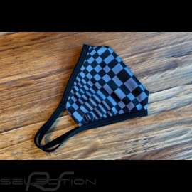 Pasha Fliesen Maske Tartan Muster Waschbare Schutzmaske Schwarz / grau Größe S - Damen