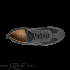 Sneaker Piloti Sport Fahrschuh 24h Le Mans Schiefer grau Leder - Herren
