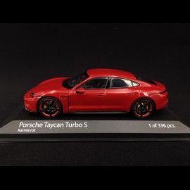 Porsche Taycan Turbo S carmin red 1/43 Minichamps 410068472