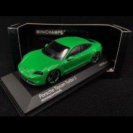 Porsche Taycan Turbo S python green 1/43 Minichamps 410068471