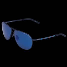 Porsche Martini racing sunglasses Martini stripes frame / blue mirrored lenses WAP0786420KM62 - unisex