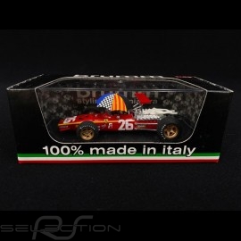 Ferrari 312 F1 Sieger Grand Prix France 1968 n° 26 mit Fahrer Jacky Ickx und Regenschirm 1/43 Brumm R171-CHU
