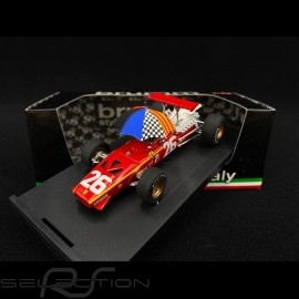 Ferrari 312 F1 Sieger Grand Prix France 1968 n° 26 mit Fahrer Jacky Ickx und Regenschirm 1/43 Brumm R171-CHU