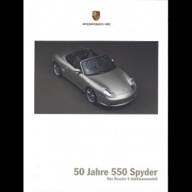 Porsche Broschüre 50 ans 550 Spyder Modèle "anniversaire" Boxster S 09/2003 in Französisch WVK30203004